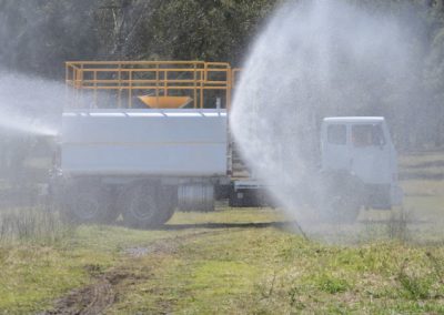 Water truck hire side view