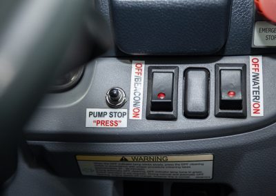 Water truck hire Cab controls